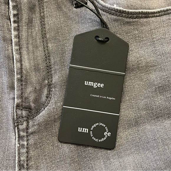 NEW Umgee Pants Womens 27 Black Denim Exposed Hem Distressed High Rise Skinny - Picture 3 of 12